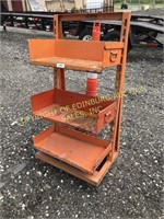 ORANGE 4-WHEEL TRANSFER PARTS CART