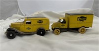 2 Ertl Die Cast Coin Banks 7"