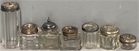 Glass & Silverplate Dresser Jars & Some Sterling