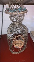 Wire Snowman with Basket