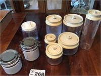 SET OF TUPPERWARE CANISTERS, MISC CANISTERS
