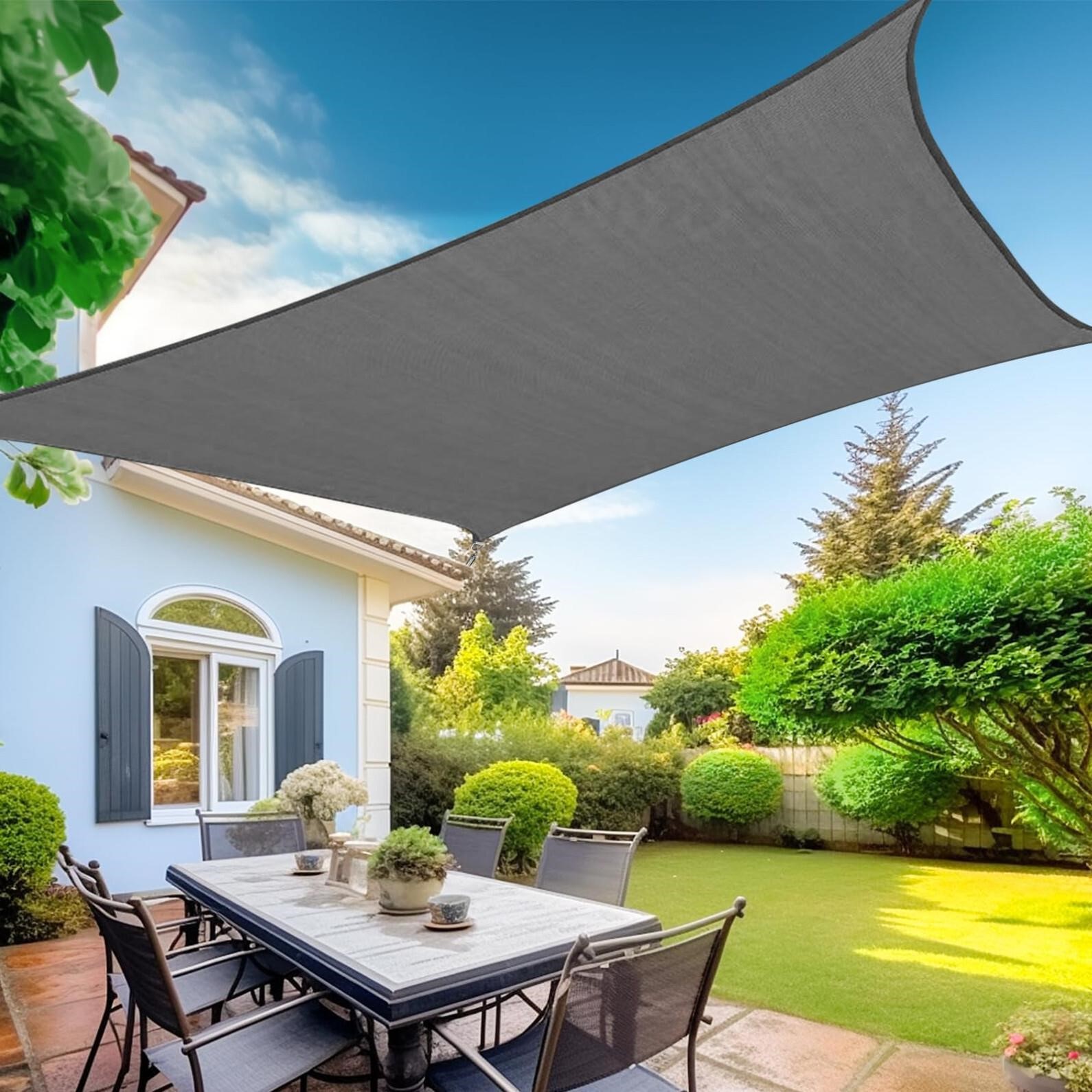 KANAGAWA Sun Shade Sail Curved 24'X24' Dark Grey R