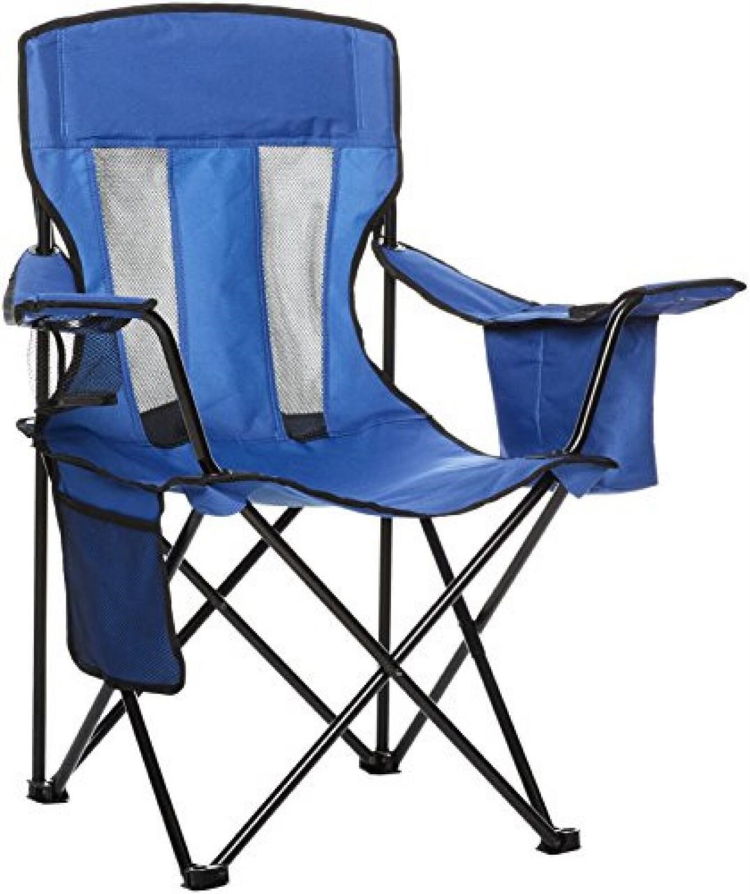 Amazon Basics Portable Camping Chair with 4-Can Co