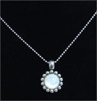 SS REVERSABLE NECKLACE W/ MOTHER OF