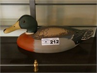 Wooden Duck Decoy Signed Jane Rinker