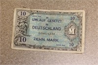 1944 Germany Military Allied MPC Currency