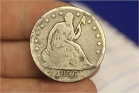 An 1856-O Seated Half Dollar