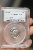 PCGS 2001-S Graded Dime