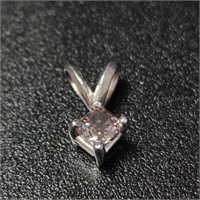 Certfied14K  Diamond (0.2Ct,I3,Pink) Pendant