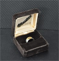 10K gold band ring, 6.9g