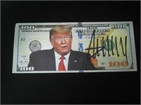 Donald Trump Signed Play Money COA Pros