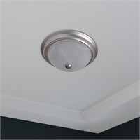 $18  Project Source 13-in Nickel Flush Mount Light