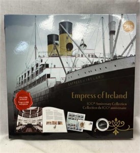 Empress of Ireland Set of Silver Coin and Stamps.