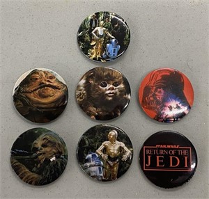 1983 Star Wars Return of the Jedi Pinback Buttons