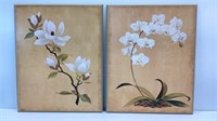 2 16x20 print on board of white blossoms by