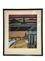 Sanjo-Ohashi Bridge Framed Print