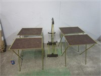Set de 4 petites tables pliables vintages sur