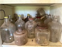 Lot of Miscellaneous Glass Jugs and Jars
