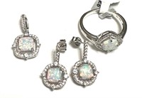 Silver Opal Austrian Crystal Creation Bracelet