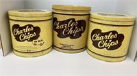 (3) 16oz Charles Chips chip tin
