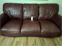 Leather Sofa, Burgundy in color(left side of room)