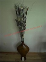 Tall Floral Arrangement- Turquoise and Brown 64" H