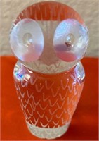 Q - SIGNED CRYSTAL OWL 3"T (S65)