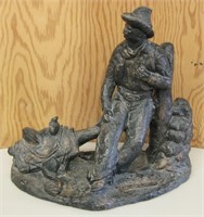 Billy Burns Bronze Wash Chalkware Sculpture