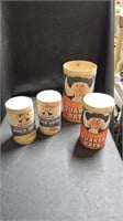 Vtg Quacker Oats Hardboard Containers