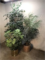 3 Artificial House Plants 45" to 86"H