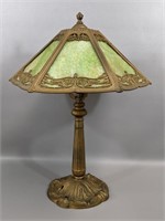 Pittsburg Lamp Company Slag Glass Table Lamp