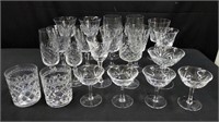 Group of crystal & glass stemware