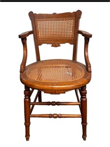 Victorian Arm Chair with Cane Seat