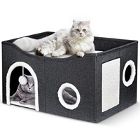 Heeyoo Cat House for Indoor Cats - Large Cat Bed C