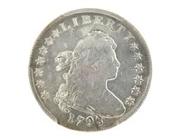 1798 Bust Dollar, BB-105, PCGS F Detail