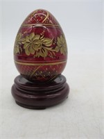 FABERGE RUBY GLASS EGG FROM RUSSIA