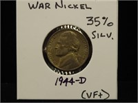 1944-D (VF+) SILVER JEFFERSON "WAR NICKEL"