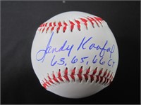 Sandy Koufax Signed Baseball Heritage COA