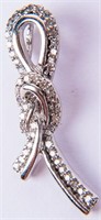 Jewelry Sterling Silver Diamond Knot Pendant