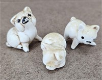 3pc Mini Dog & Pig Set
