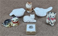 7pc Mini Cat & Bird Collection