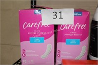 2-92ct carefree panty liners
