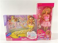 (2) NIB Barbie 1990’s 1st Tea Party & Sleep Over