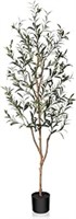 AS IS-Kazeila Artificial Olive Tree 5FT Tall Faux