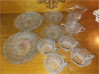 11 Piece Vintage Crystal Luncheon Set (China Hutch