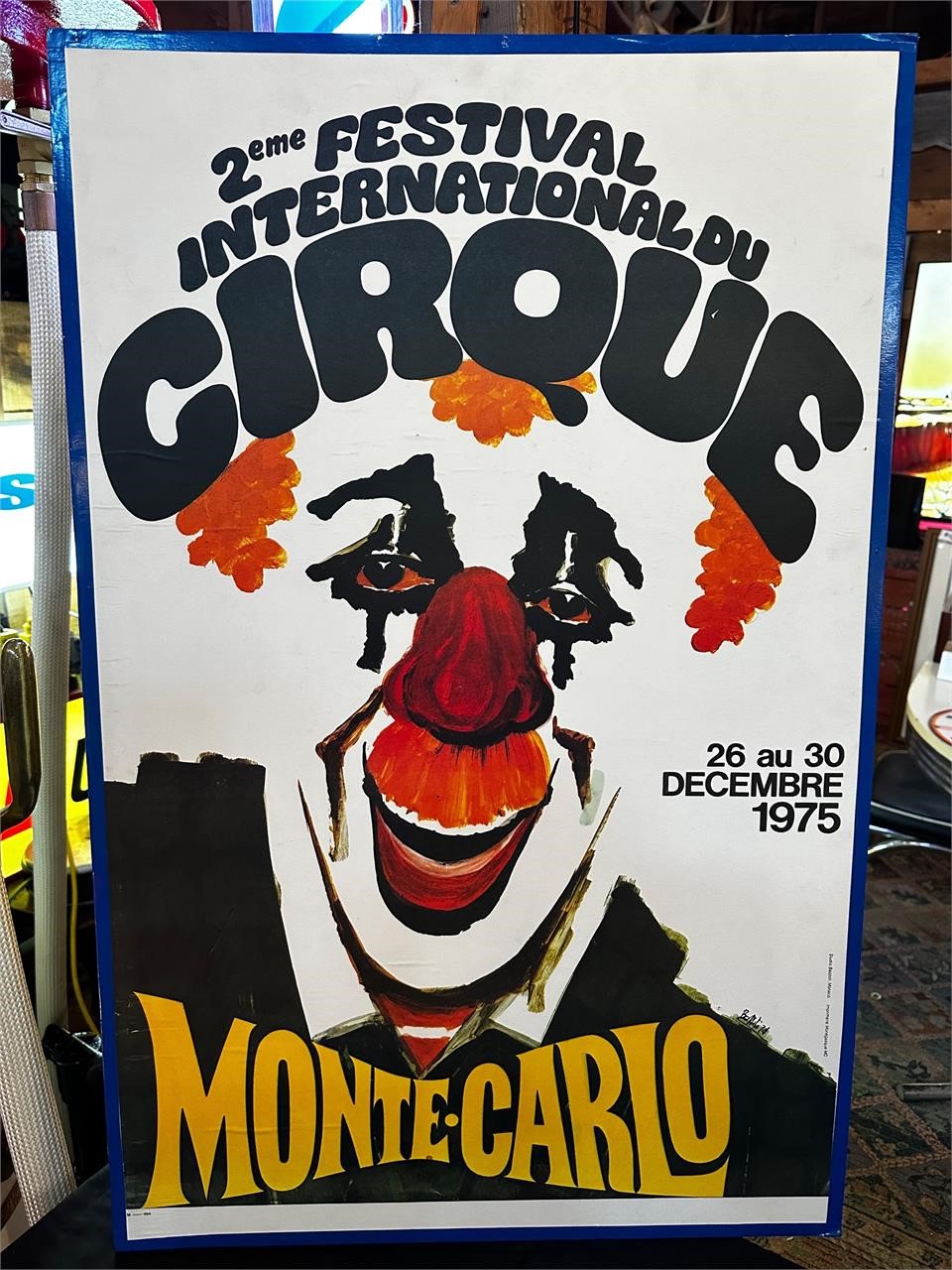 3ft x 2ft Cirque Monte Carlo Clown Poster Sign