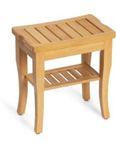 $40 Bamboo Shower Bench, Spa Small Shower Stool