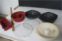 Silicone Baking, Cake Pan, Cooling Racks, Bundt