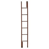 French Leather Folding Pole Library Ladder, 19th C