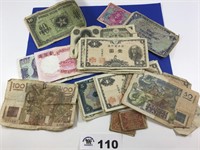 ASSORTMENT OF FOREIGN PAPER MONEY